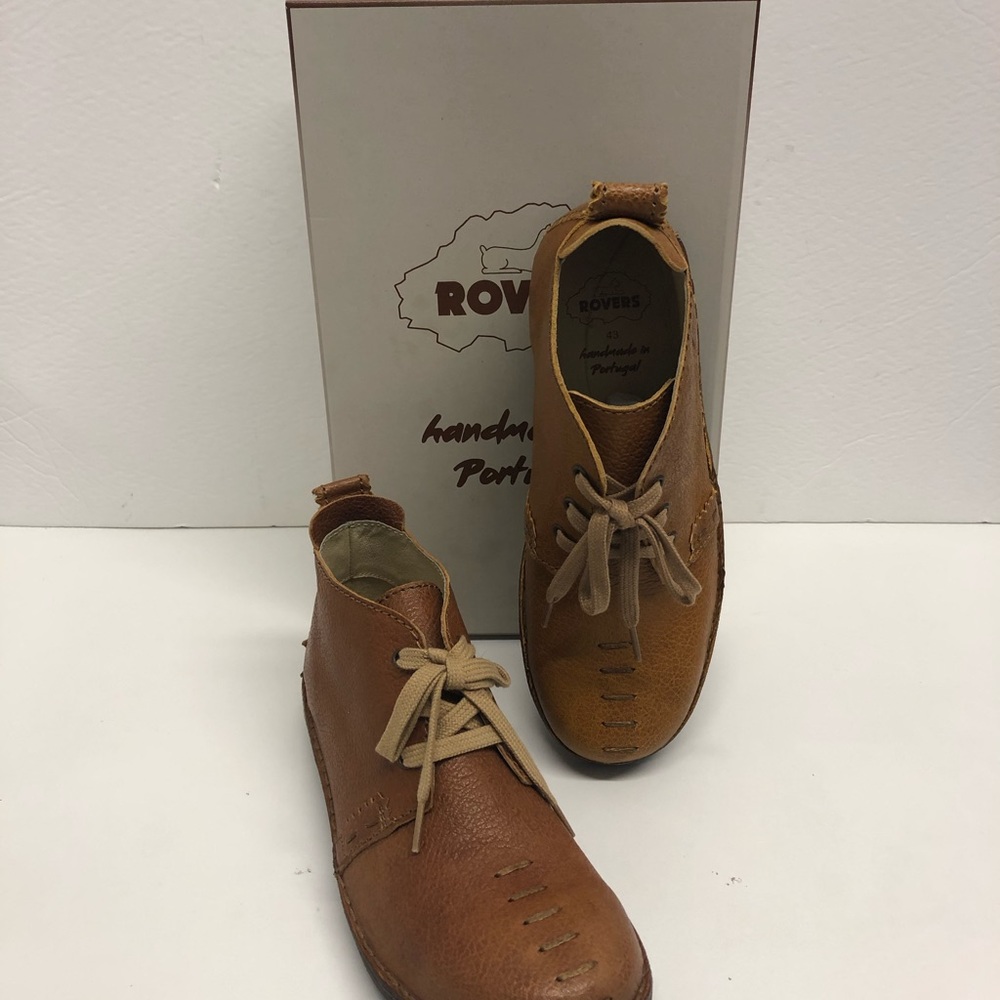 Rovers casual shoes sneakers tan premium leather - Picture 2 of 5